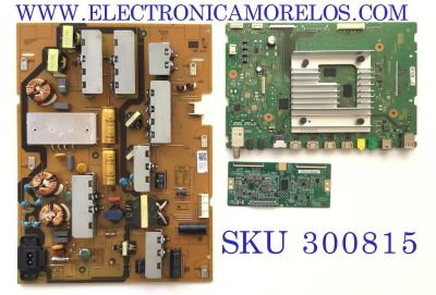 KIT DE TARJETAS PARA TV SONY / NUMERO DE PARTE MAIN A5027308A 434 / 1-009-724-21 / FUENTE 100442323 / AC21162-1LF / T-CON 44-9771568O / 47_6021321 / 44-97715680 / HV550QUB_N5M_V02 / PANEL YSBM065CNO11 / DISPLAY HV650QUB-N9L / MODELO KD-65X80J